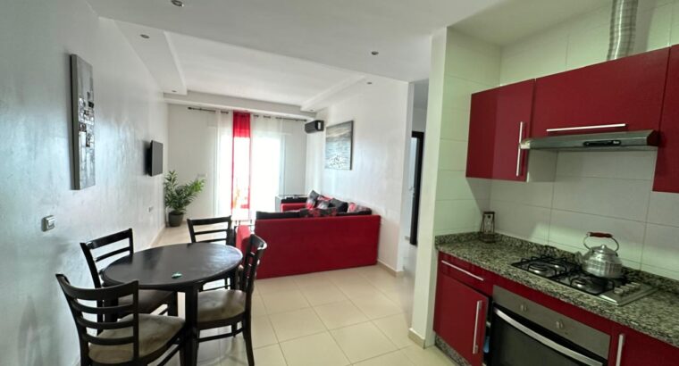 Appartement bien équipé vue sur piscine à louer