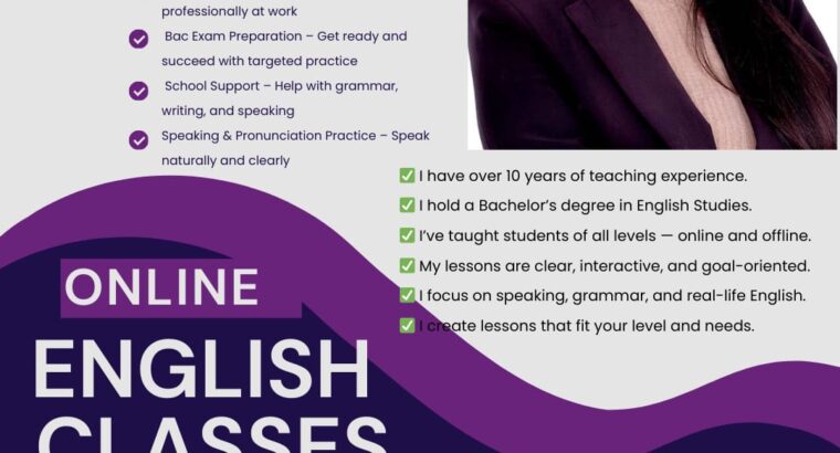 Cours d’anglais pour tous les niveaux