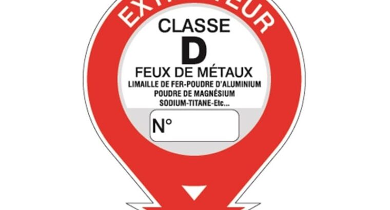 Maroc extincteurs D classe D pour feux de métaux