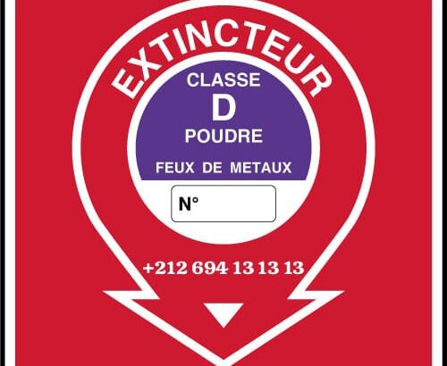 Maroc extincteurs D classe D pour feux de métaux